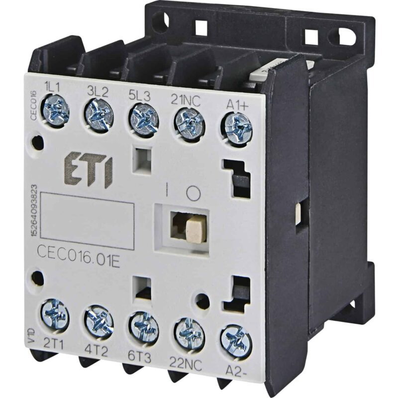 Contactor miniatura CEC 16.01, 24V DC, 16A, 3ND+1NI, 7.5kW AC3 - SKU:  4641107