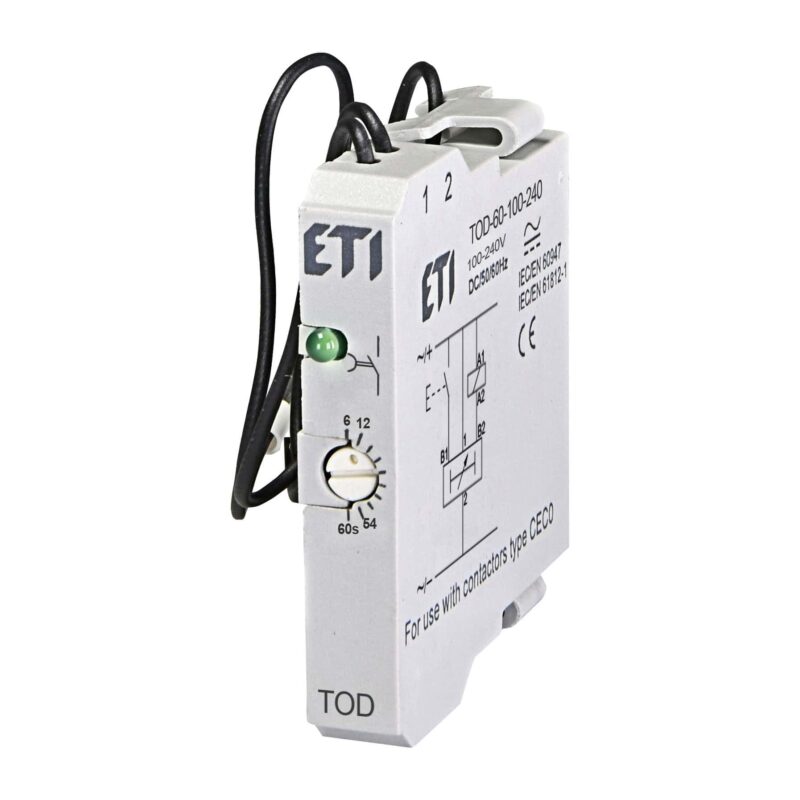 Contact auxiliar cu temporizare OFF, 60 secunde, 110-240VAC/DC - SKU:  4642750