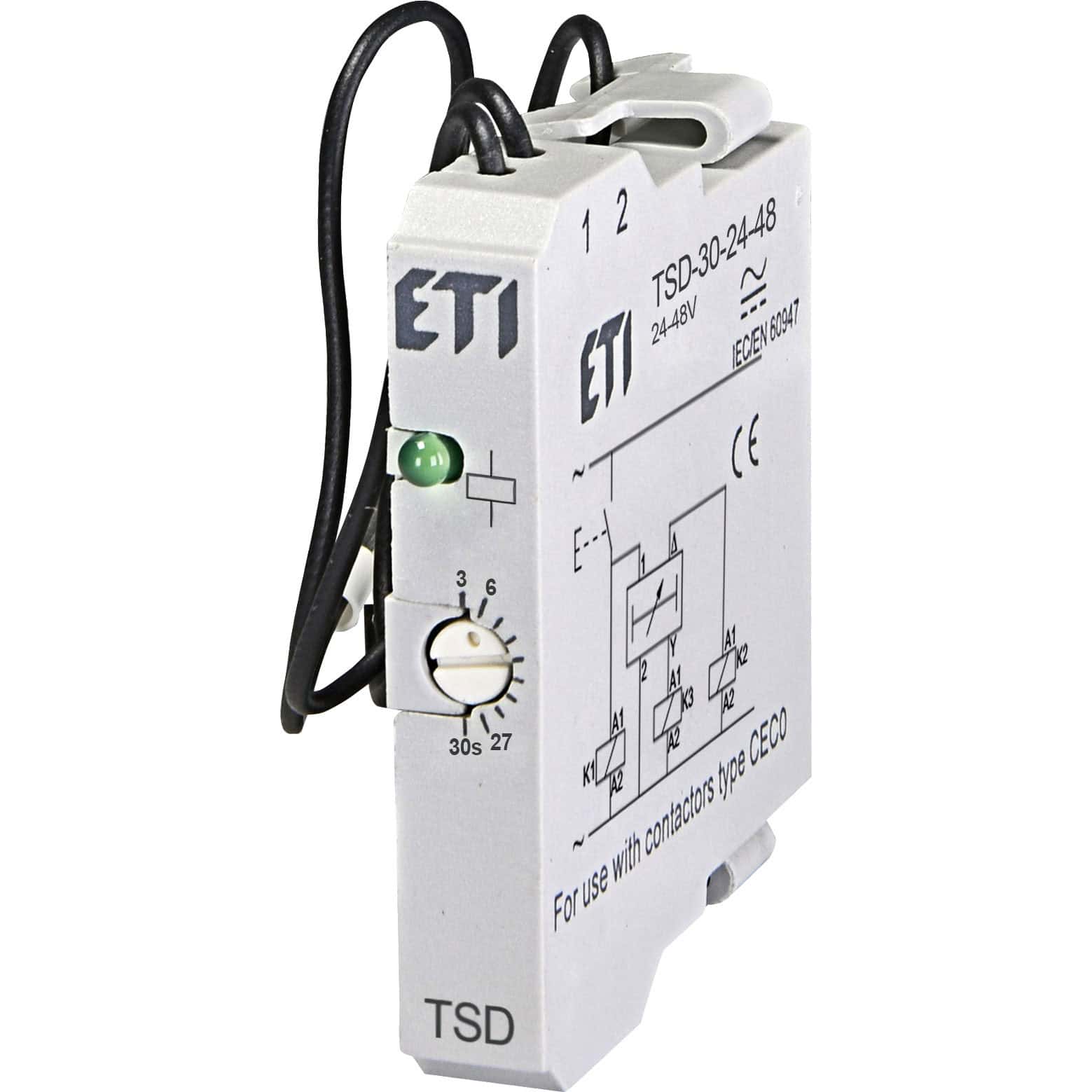 Contact auxiliar lateral temporizare stea-triunghi, 30 secunde, 110-130VAC - SKU: 4642761