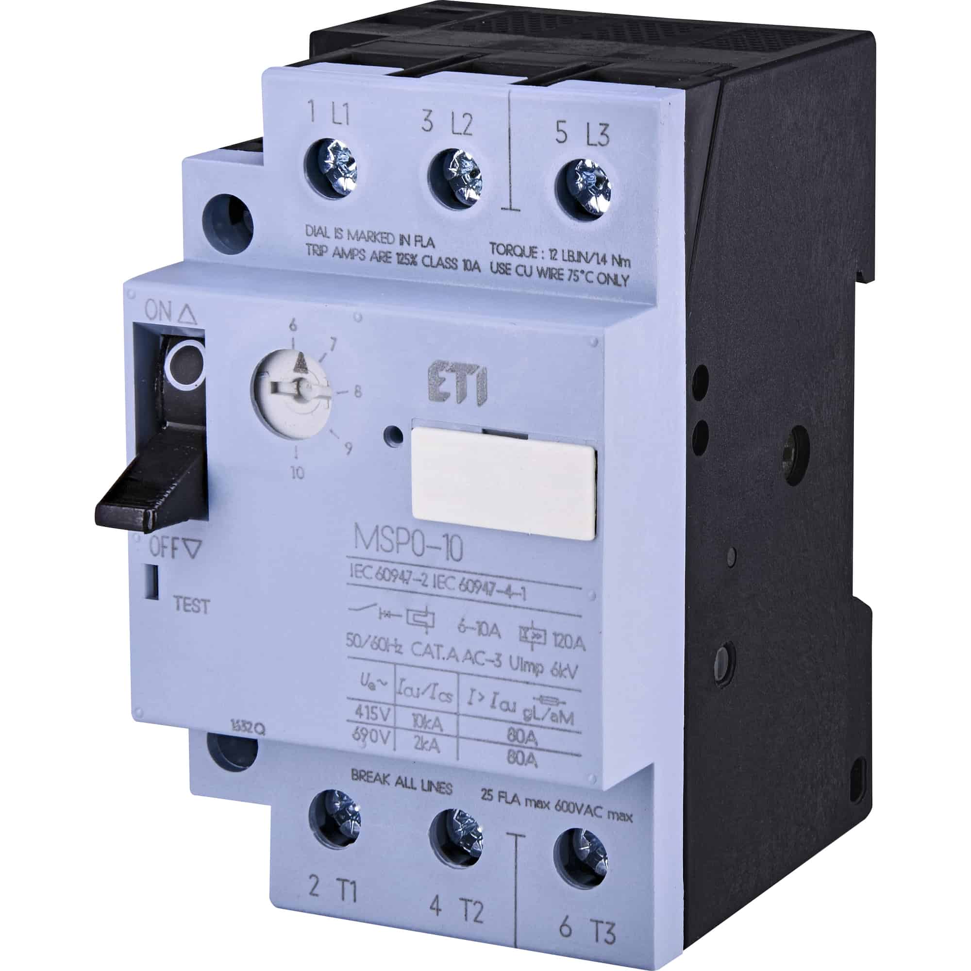 Intrerupator cu retinere pentru protectia motorului, 6-10A, 3-4kW - SKU: 4646624