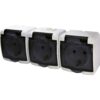 Priza tripla de exterior, aplicata, alb, IP44, cu capac transparent - SKU:  4668024