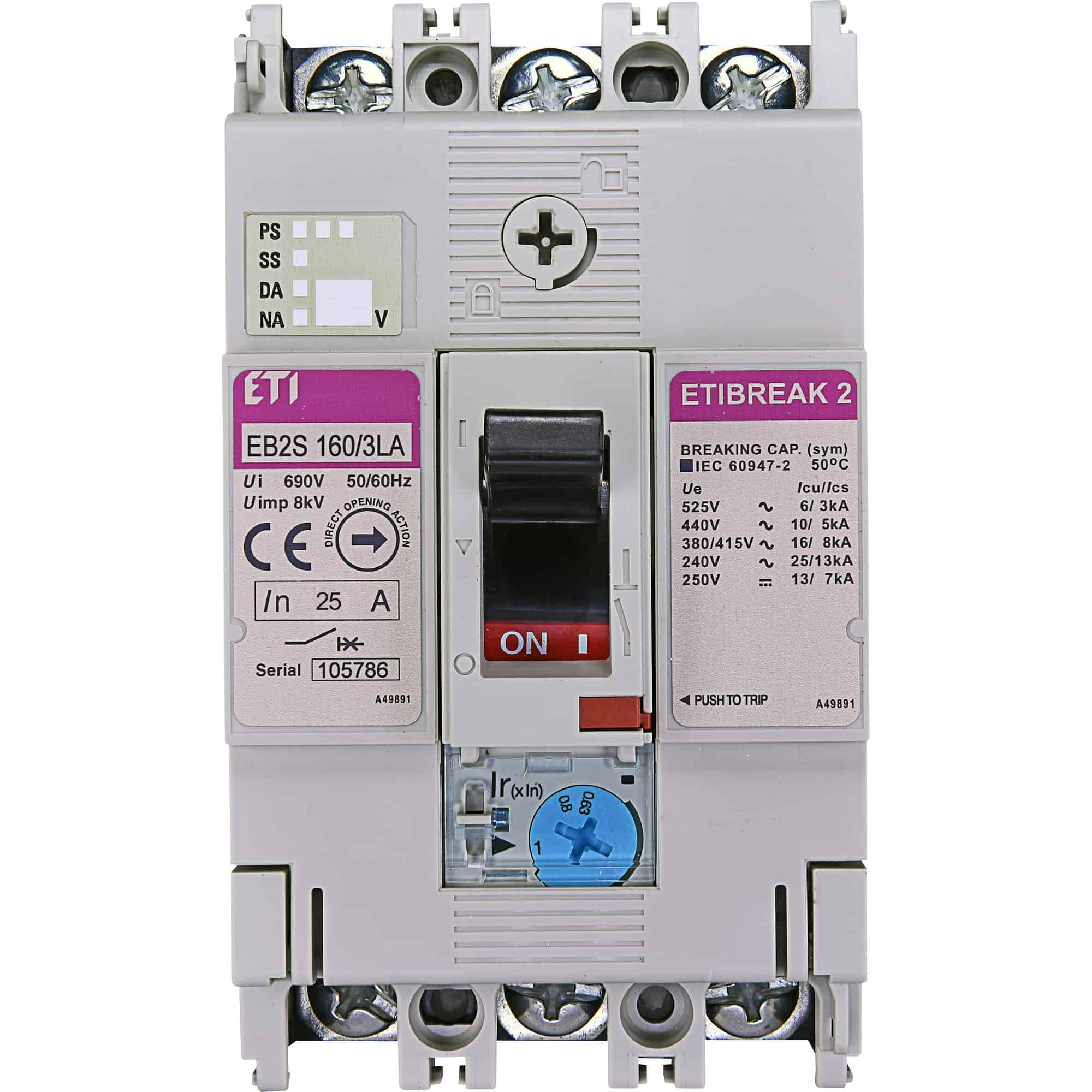 Intrerupator automat MCCB 160A, 4P, 16kA, reglabil/fix - SKU: 4671894