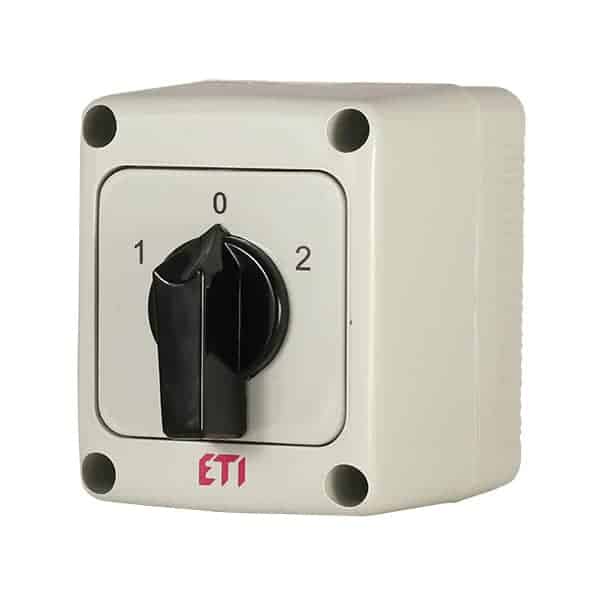 Comutator cu came basculant in cutie, 1P, 25A, 1-0-2, IP65 - SKU:  4773187