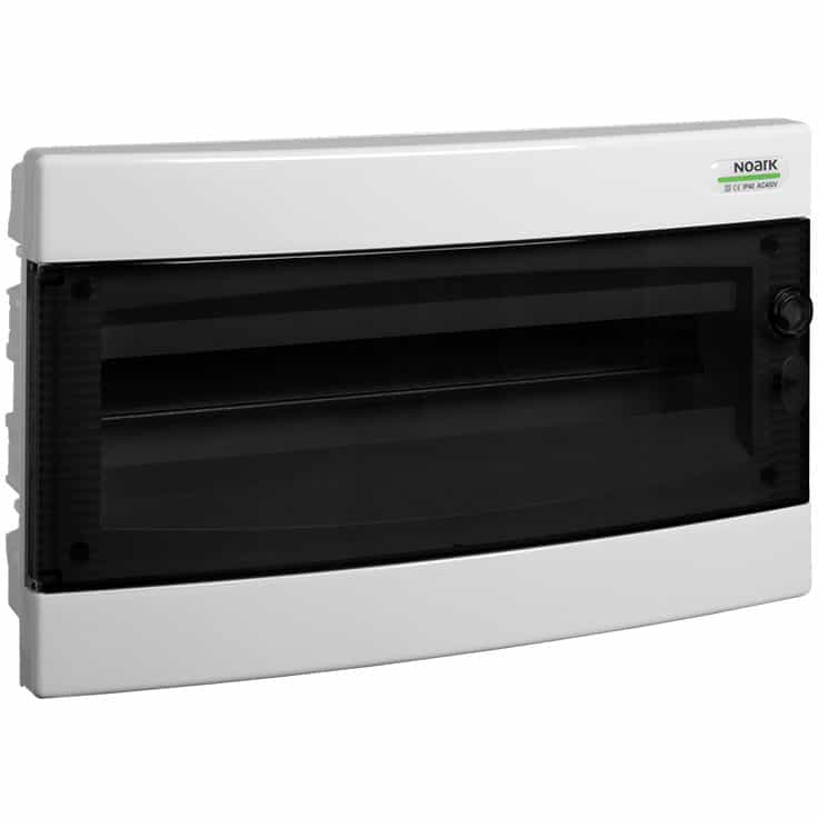 Tablou electric PVC incastrat, 18 module, IP40, usa transparenta - SKU:  101513