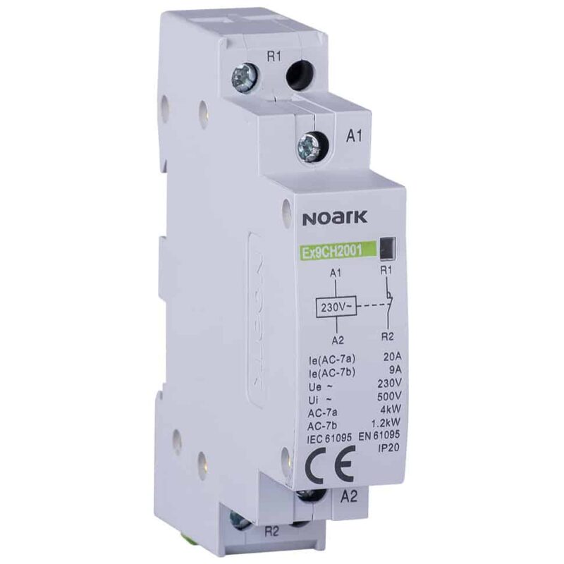 Contactor modular 24VAC 2P 20A pentru automatizari cladiri - SKU:  102398