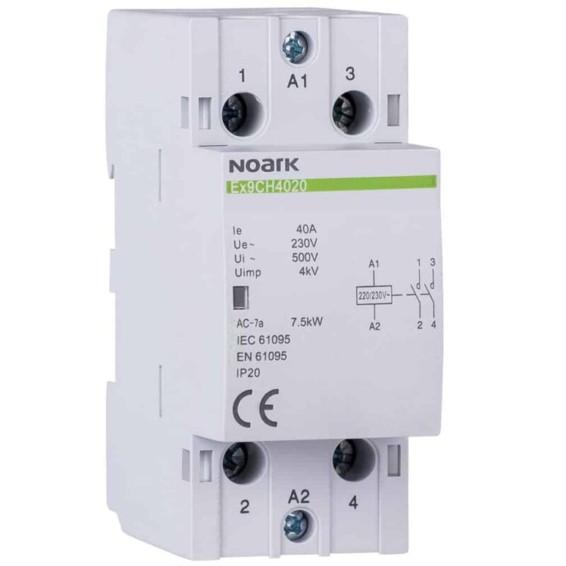 Contactor modular 230VAC, 2P, 40A, 2ND - SKU:  102416