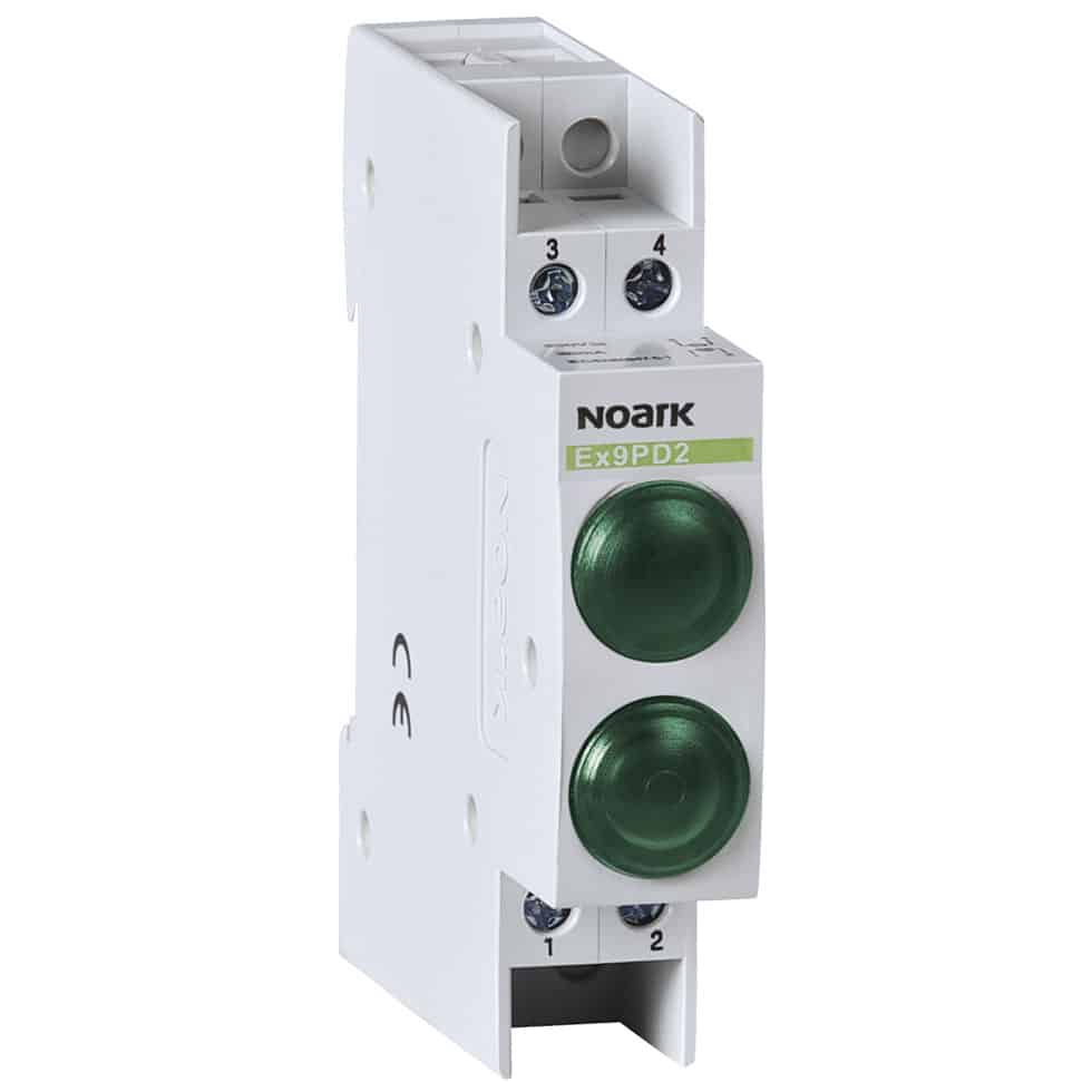 Lampa de semnalizare LED verde 230VAC/DC sina DIN - SKU: 102458
