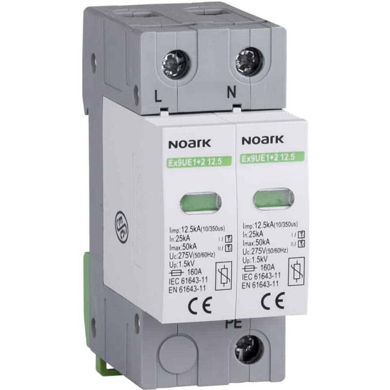 Descarcator supratensiune 2+0, debrosabil, 2P, tip B+C, 275VAC - SKU:  103336