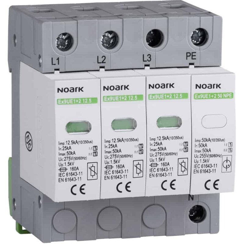 Descarcator supratensiune 3+1 debrosabil semnalizare tip B+C 275VAC - SKU:  103341