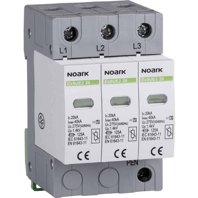 Descarcator supratensiune 3P tip C 275VAC 20kA cu semnalizare - SKU:  103354