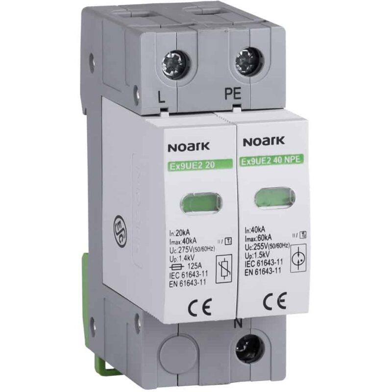 Descarcator supratensiune Noark 1+1 debrosabil fara semnalizare 1P+N tip C 385VAC - SKU:  103768
