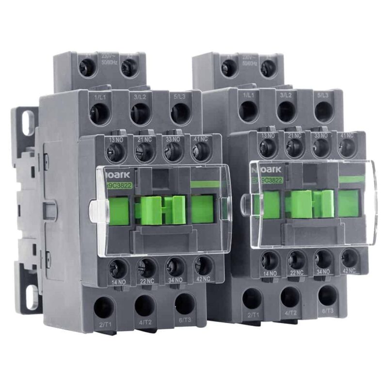 Contactor inversor Noark 415VAC 38A 1ND+1NI Ex9CR38 - SKU:  104782