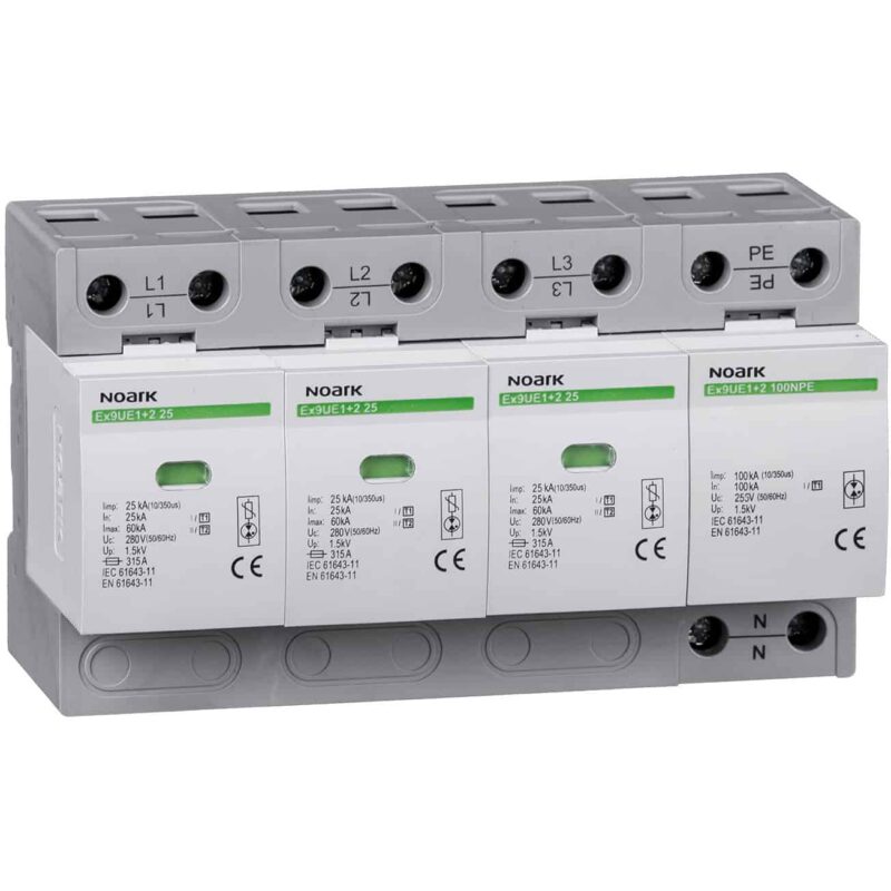 Descarcator supratensiune 3+1 debrosabil semnalizare tip B+C 280VAC - SKU:  105506