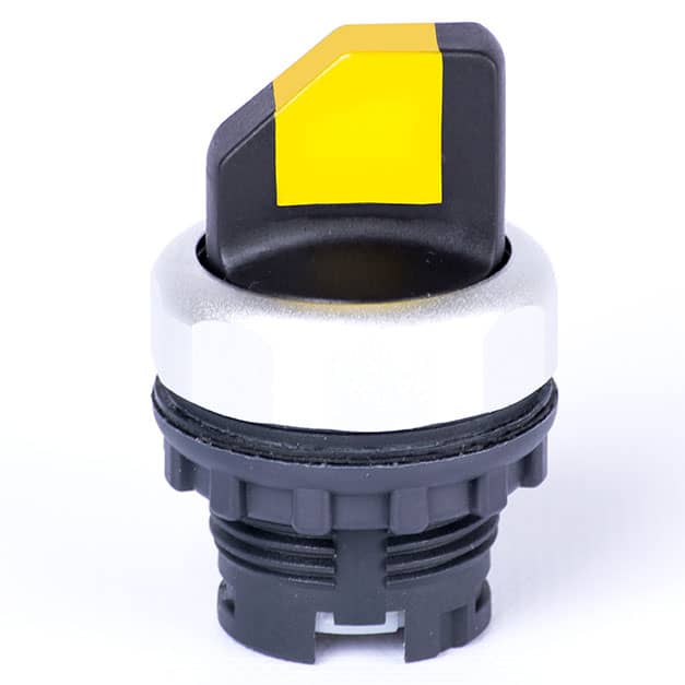 Comutator cu maneta scurta cu revenire, galben, 0-1 - SKU:  105515