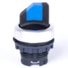 Comutator cu maneta scurta cu revenire, albastru, 1-0-2 - SKU: 105527