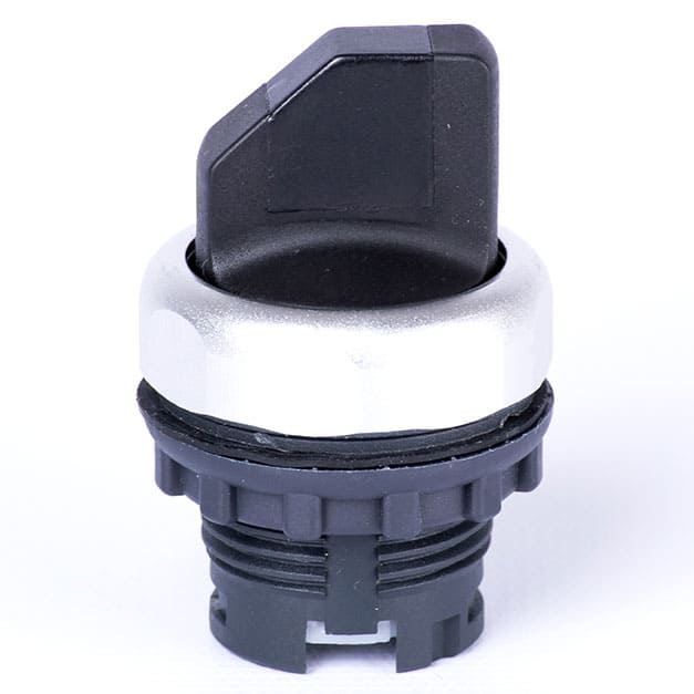 Comutator cu maneta scurta cu retinere/revenire, negru, dreapta, 1-0-2 - SKU:  105534