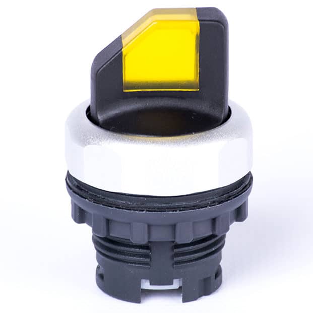 Comutator cu maneta scurta cu retinere luminoasa galben 0-1 - SKU:  105674