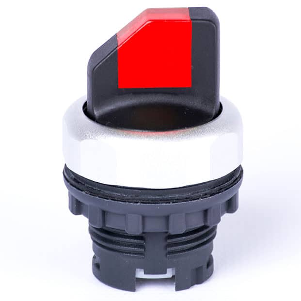 Comutator cu maneta scurta cu retinere, rosu, 1-0-2 - SKU:  105680