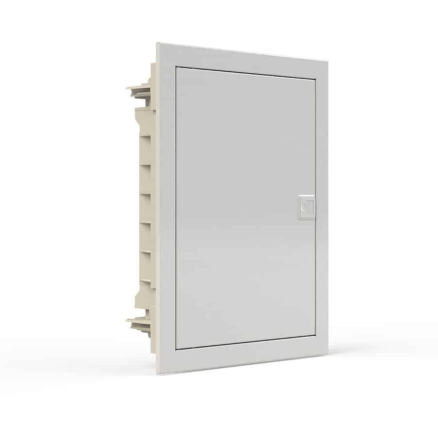Tablou electric metalic incastrat, 12 module, IP40 - SKU: 107101