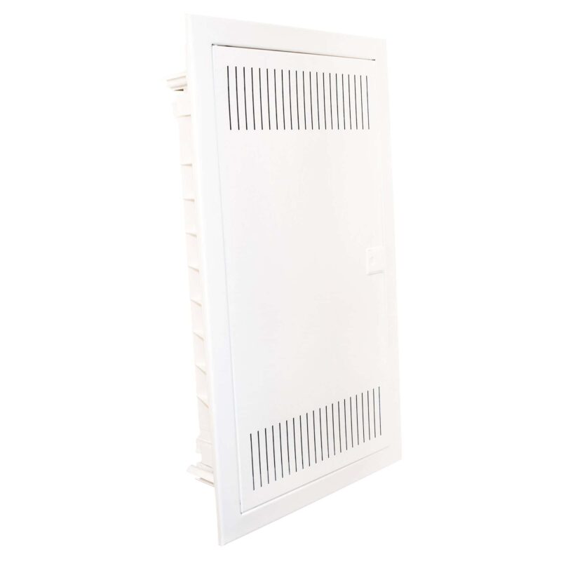 Tablou electric metalic incastrat, 12 module, usa perforata, IP40 - SKU:  107264