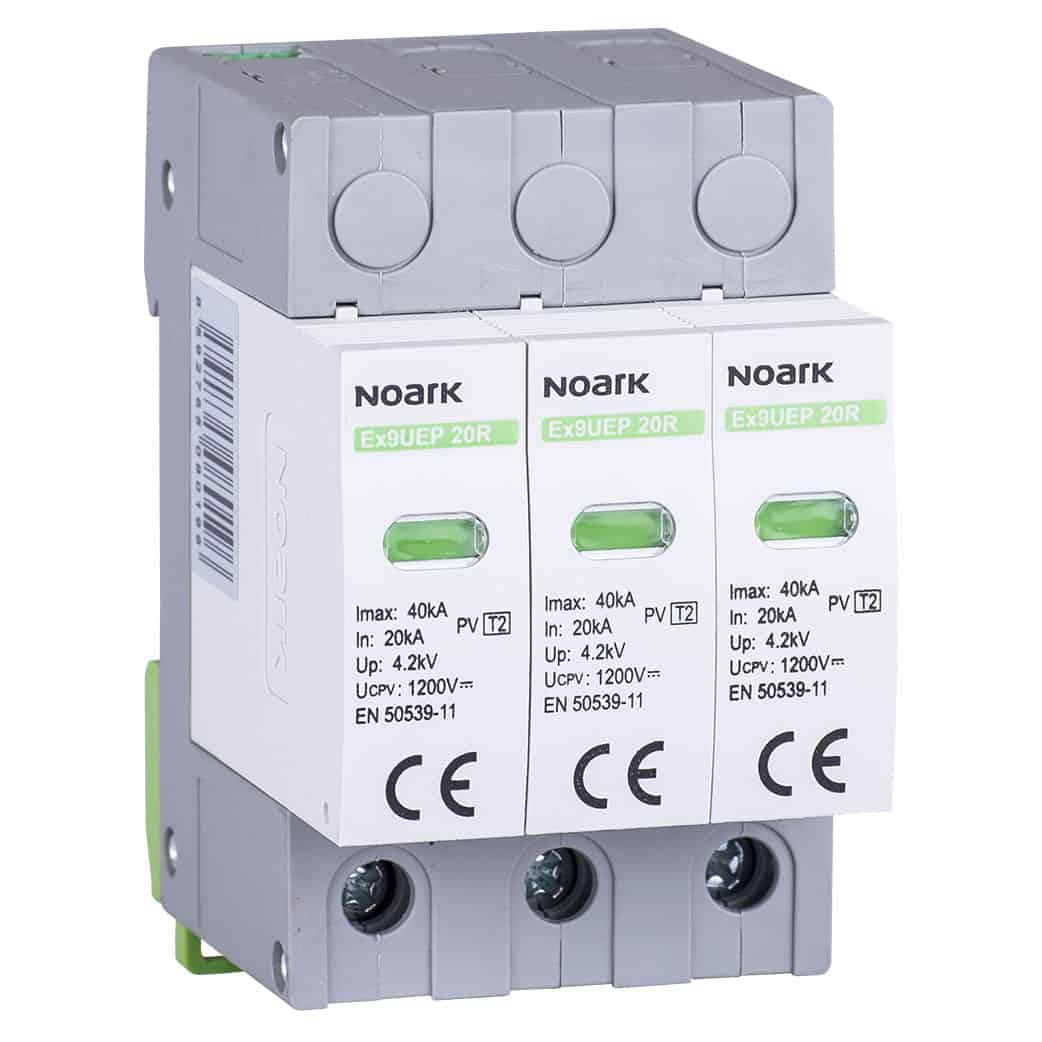 Descarcator supratensiune fotovoltaic 3P 1200V DC tip C T2 - SKU: 108022