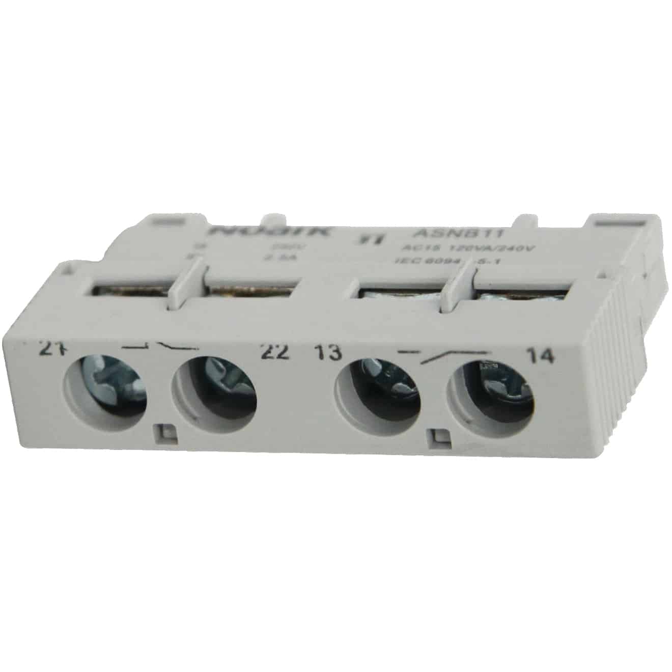 Contact auxiliar motor protector frontal pentru 25B, 1ND+1NI - SKU: 108957