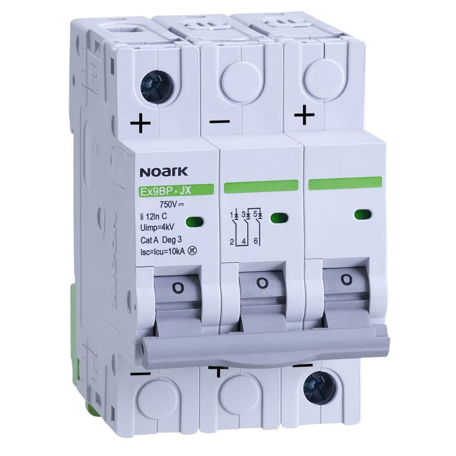 Disjunctor tripolar 3P 40A curba C 10kA aplicatii fotovoltaice 750VDC - SKU: 110103