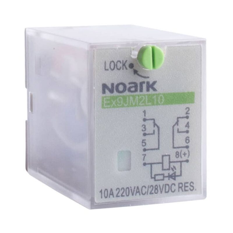 Releu intermediar 8 pini fisabili, 230VAC, 10A, 2CO - SKU:  110301