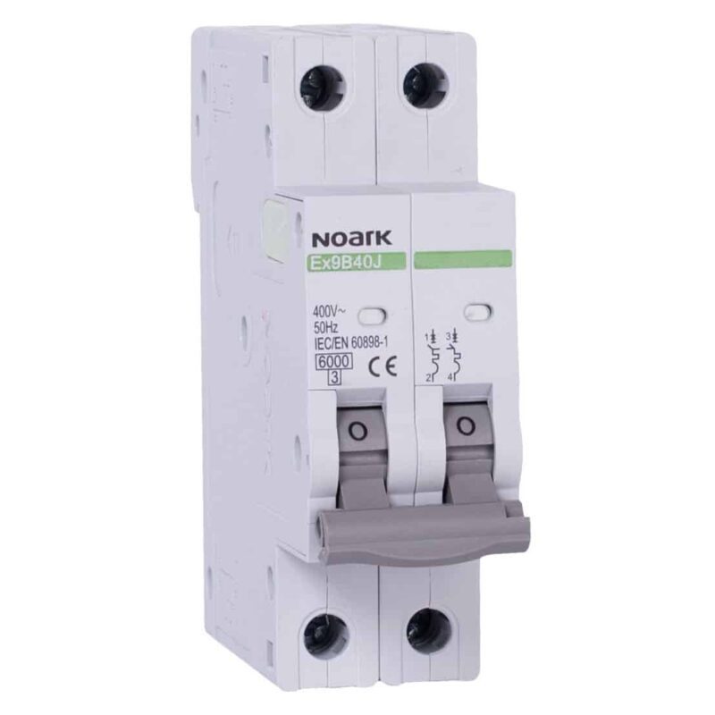 Disjunctor bipolar Noark 2P 16A curba B 6kA - SKU:  110736