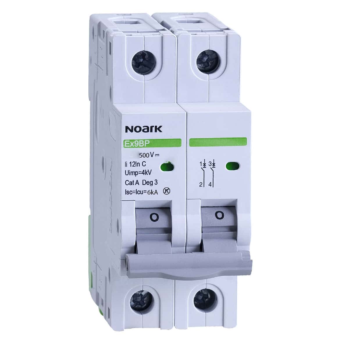 Disjunctor bipolar pentru aplicatii fotovoltaice, 32A, curba C, 500VDC, 6kA - SKU: 111564