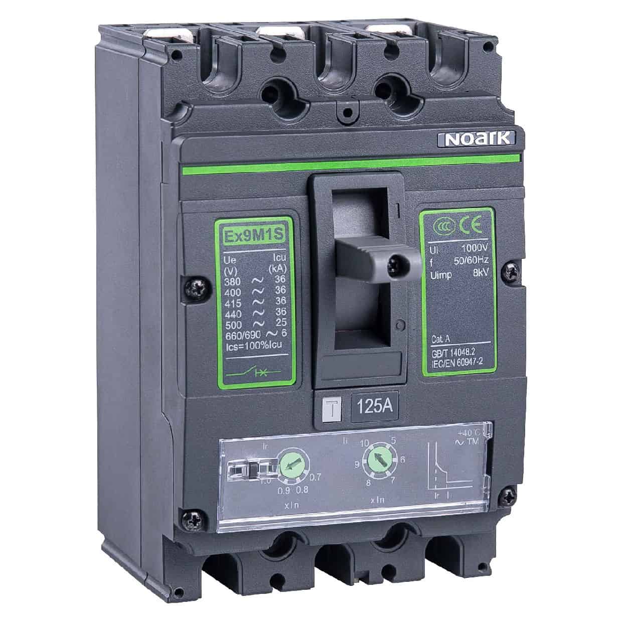 Intrerupator automat MCCB 3P, 36kA, reglabil, 125A - SKU: 111800