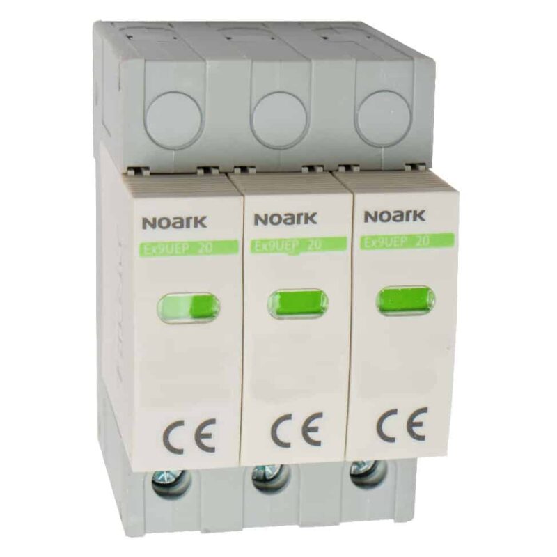 Descarcator supratensiune Noark 2+1 debrosabil cu semnalizare 3P tip C 1500VDC - SKU:  112911