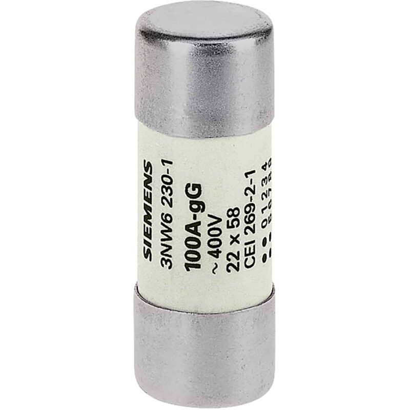 Siguranta fuzibila cilindrica 22x58mm, gG, 230/415VAC, 63A, 50kA - SKU:  3NW6222-1