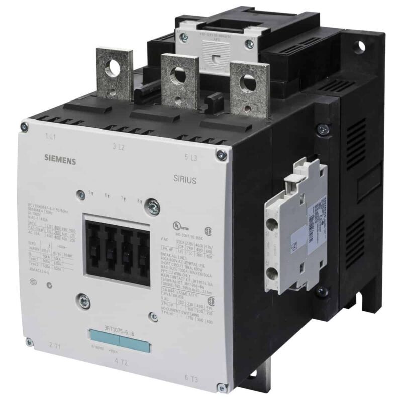 Contactor industrial 500A, 200-277VAC/DC, 2ND+2NI, S12 - SKU:  3RT1076-2NP36