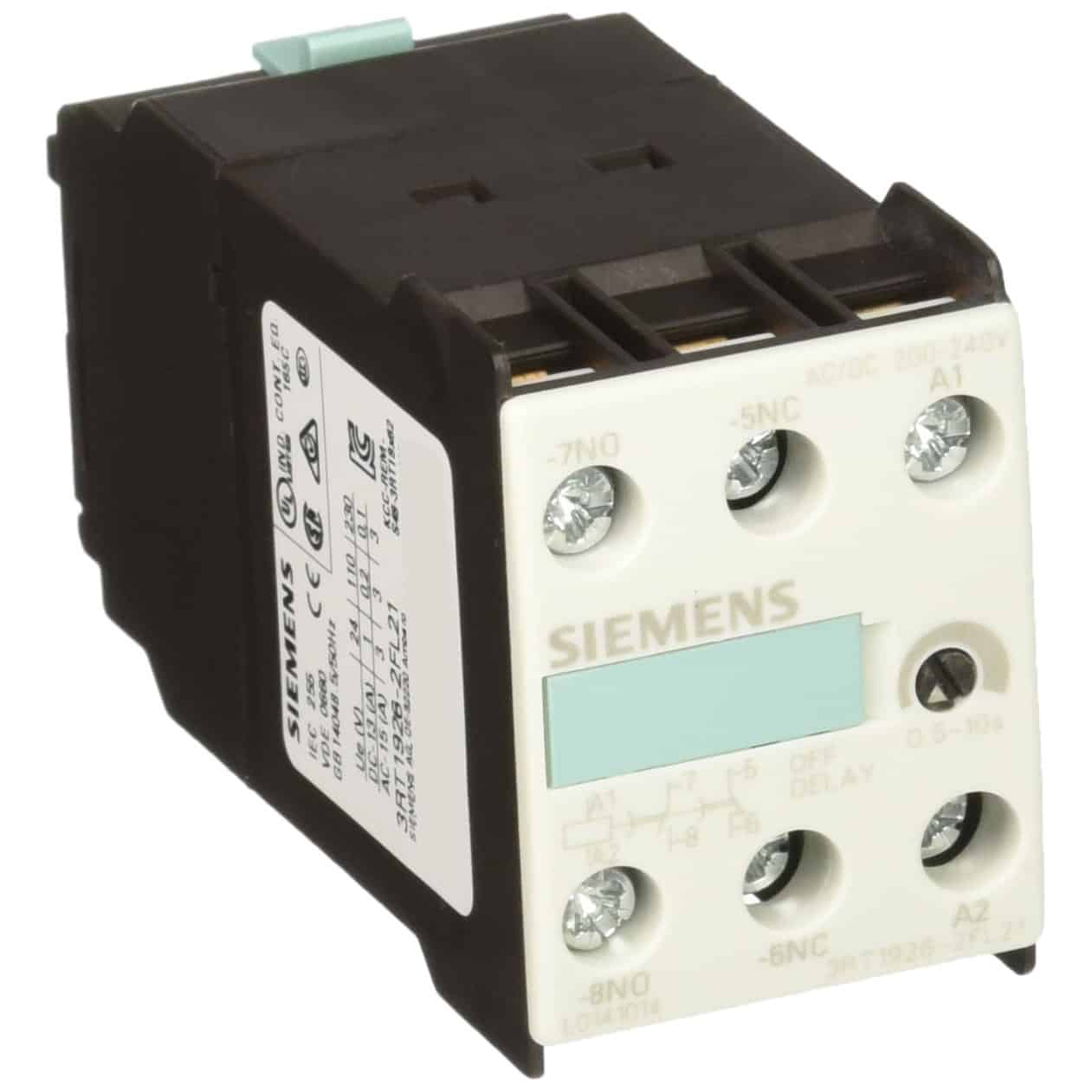 Contact auxiliar temporizare ON 10 secunde 24VAC/DC pentru contactoare S6/S10/S12 - SKU: 3RT1926-2EJ21