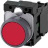 Buton comanda Siemens cu revenire, 1NO, rosu, 22mm - SKU:  3SU1130-0AB20-1BA0