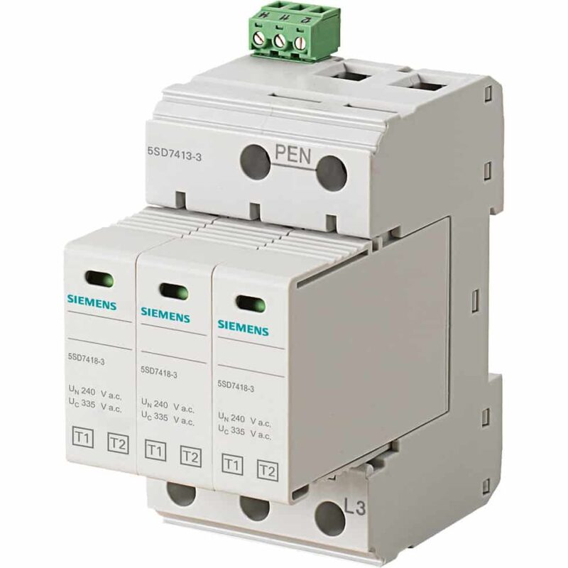 Descarcator supratensiune Siemens 3+0 debrosabil cu semnalizare tip B+C - SKU:  5SD7413-3