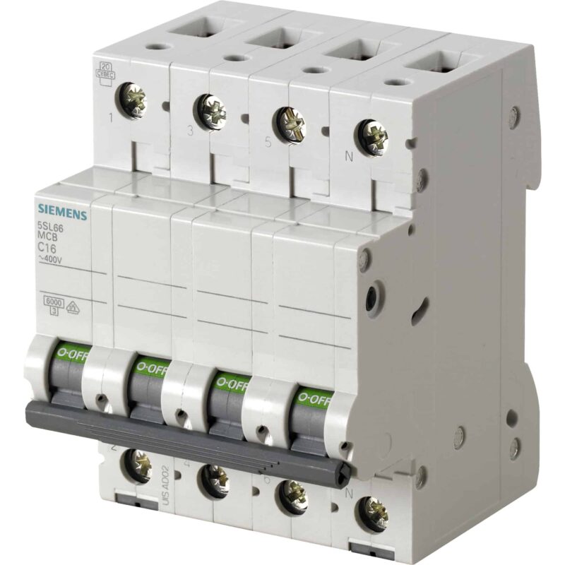 Siguranta automata tetrapolara Siemens 3P+N 32A curba C 6kA - SKU:  5SL6632-7