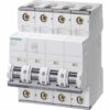 Siguranta automata tetrapolara Siemens 40A, curba C, 6kA, 3P+N - SKU: 5SY6640-7