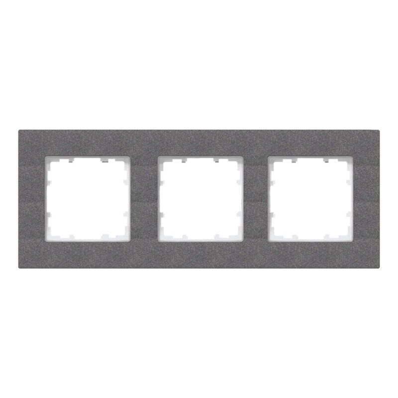 Rama decorativa universala 3 posturi carbon metalic Delta Miro - SKU:  5TG1113-2