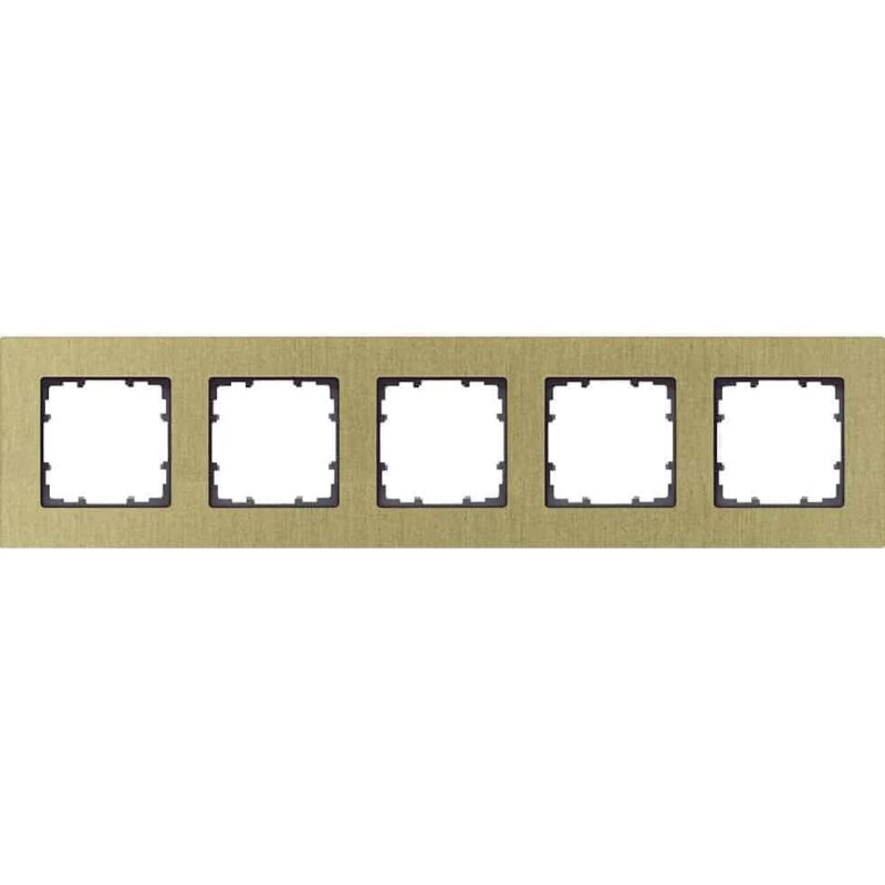 Rama decorativa aparataj unitar universala, 5 posturi, oxid galben - SKU:  5TG1125-3