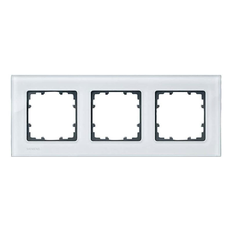 Rama decorativa aparataj unitar, 3 posturi, cristal verde, Delta Miro - SKU:  5TG1203-0