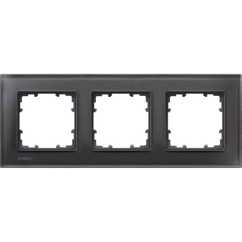 Rama decorativa aparataj unitar universala, 3 posturi, negru, Delta Miro - SKU:  5TG1203-2