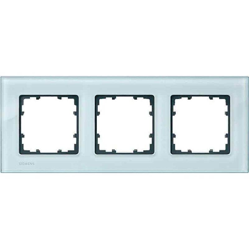 Rama decorativa aparataj unitar, 3 posturi, cristal verde, Delta Miro - SKU:  5TG1203