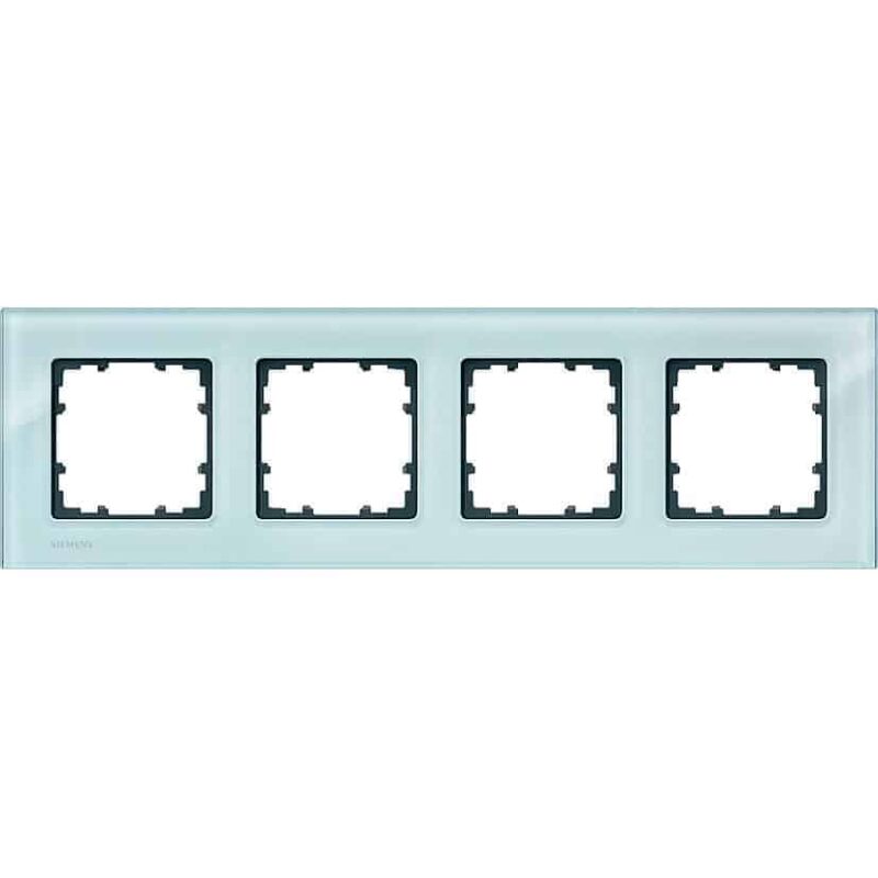 Rama decorativa aparataj unitar universala, 4 posturi, cristal verde Delta Miro - SKU:  5TG1204