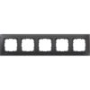 Rama decorativa aparataj unitar, 5 posturi, negru, Delta Miro - SKU:  5TG1205-2