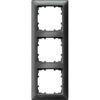 Rama decorativa aparataj unitar universala 3 posturi carbon metalic Delta Line - SKU:  5TG2553-6