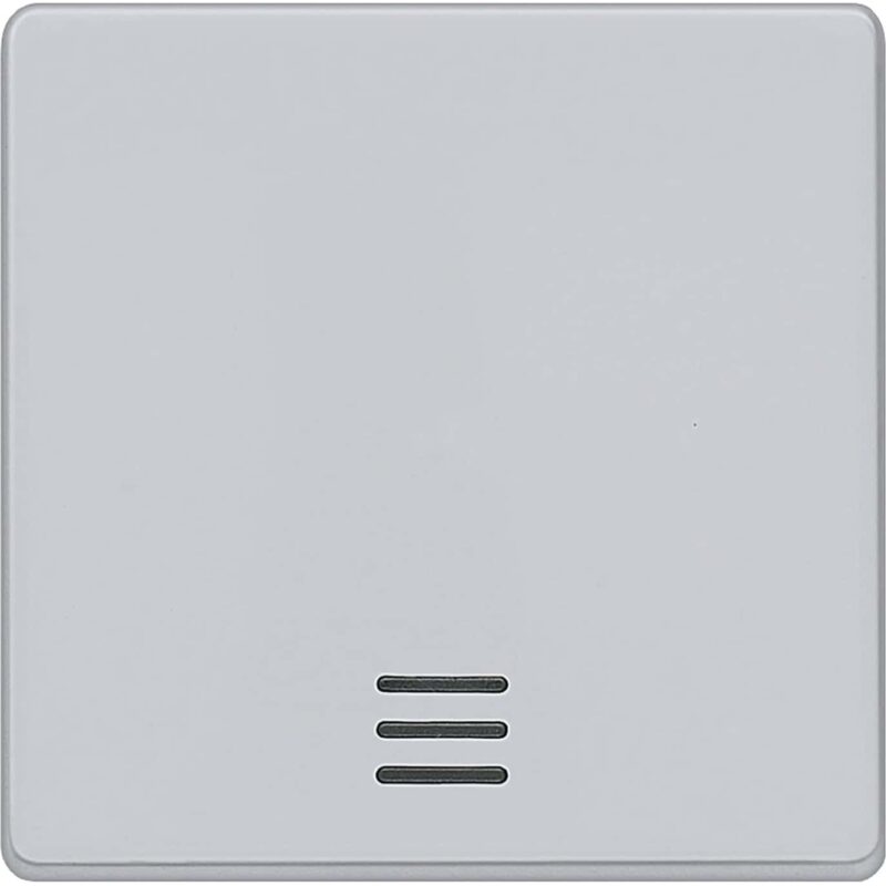 Clapeta intrerupator unitar cu LED, aluminiu metalic, Delta Line - SKU:  5TG6240