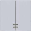 Clapeta intrerupator dubla cu LED, aluminiu metalic Delta Line - SKU: 5TG6244