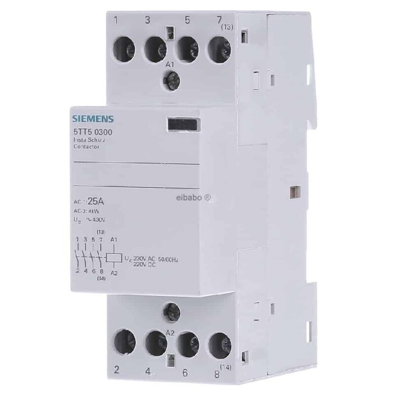 Contactor modular 3NO+1NC 25A 230VAC - SKU:  5TT5031-0